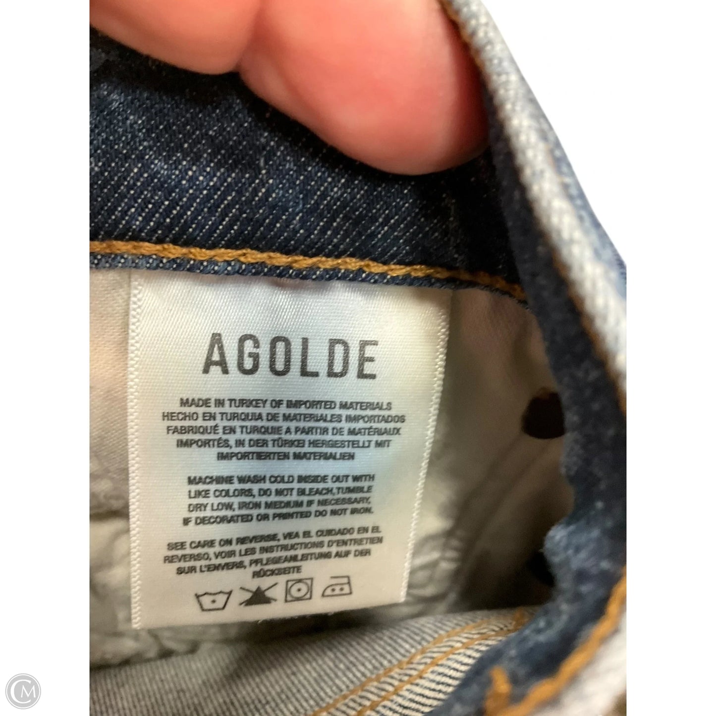 Jeans Straight By Agolde In Blue, Size: 6