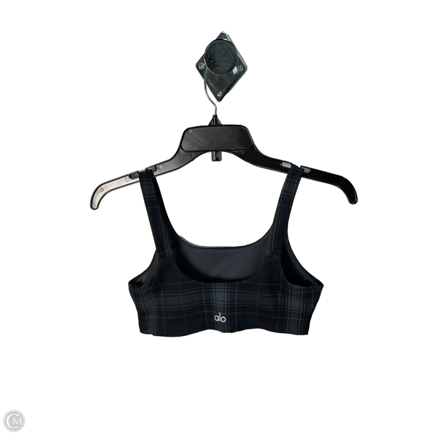 Athletic Bra By Alo In Black & Grey, Size: S