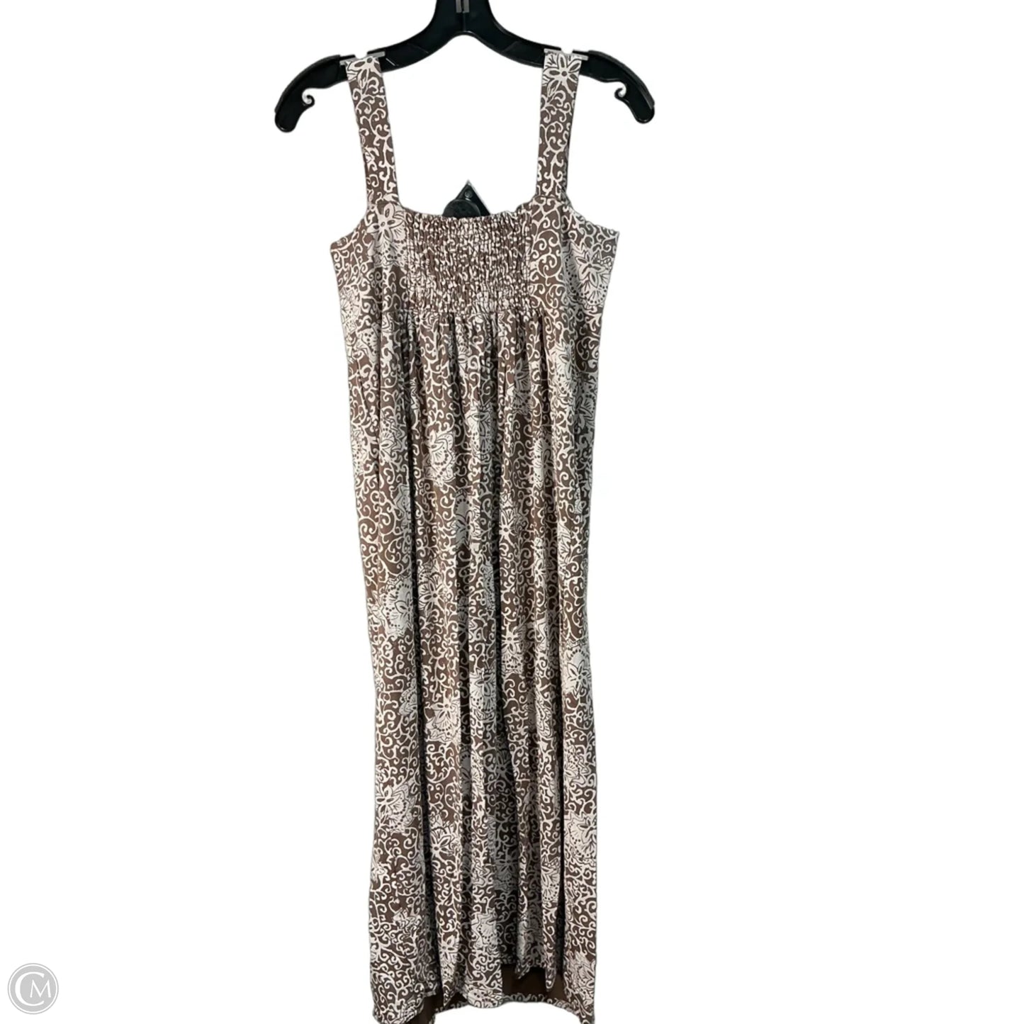 Dress Casual Maxi By Fresh Produce In Brown & White, Size: M