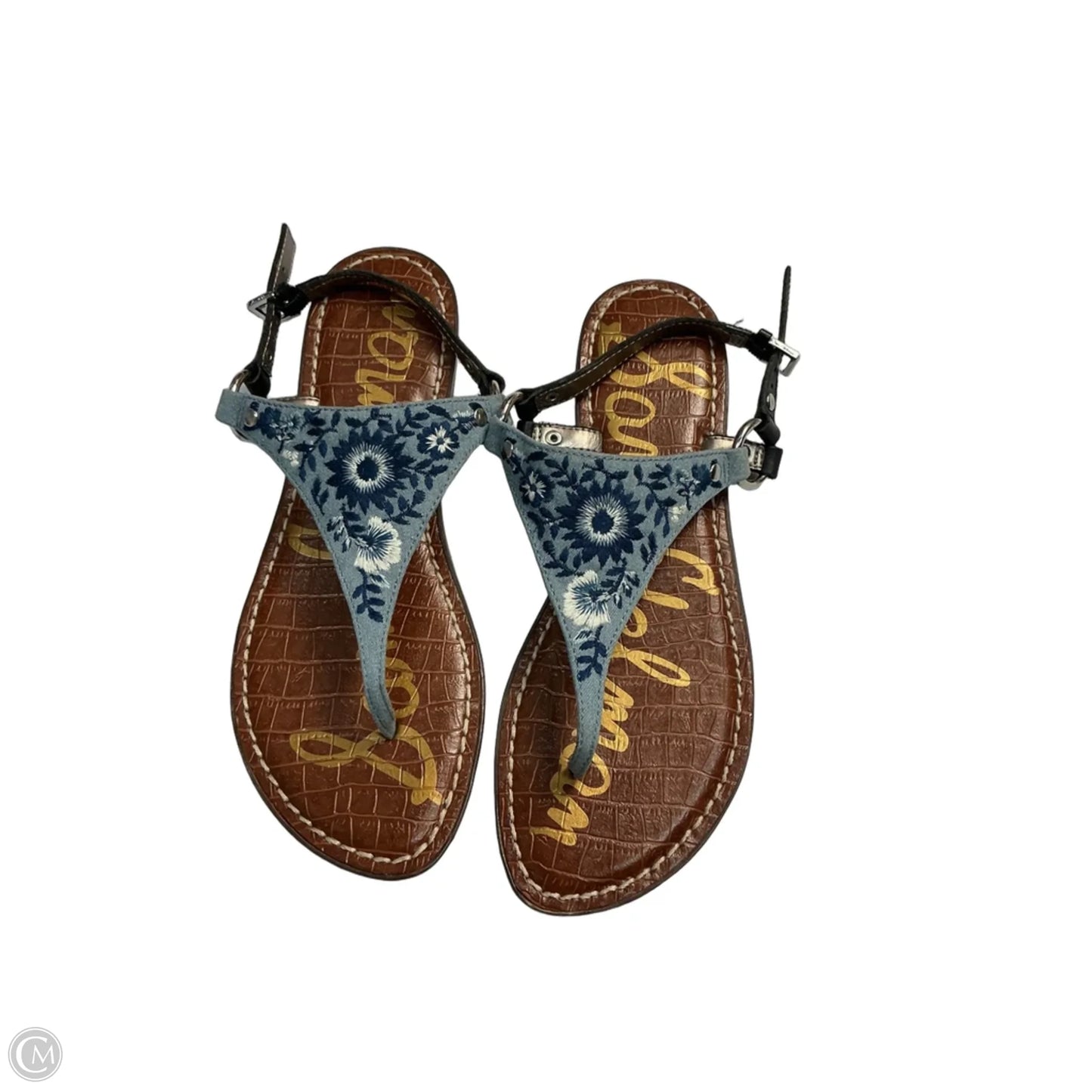 Sandals Flip Flops By Sam Edelman In Blue & Brown, Size: 7
