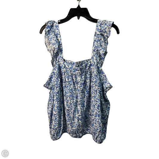 Top Sleeveless By Melrose And Market In Blue & White, Size: M