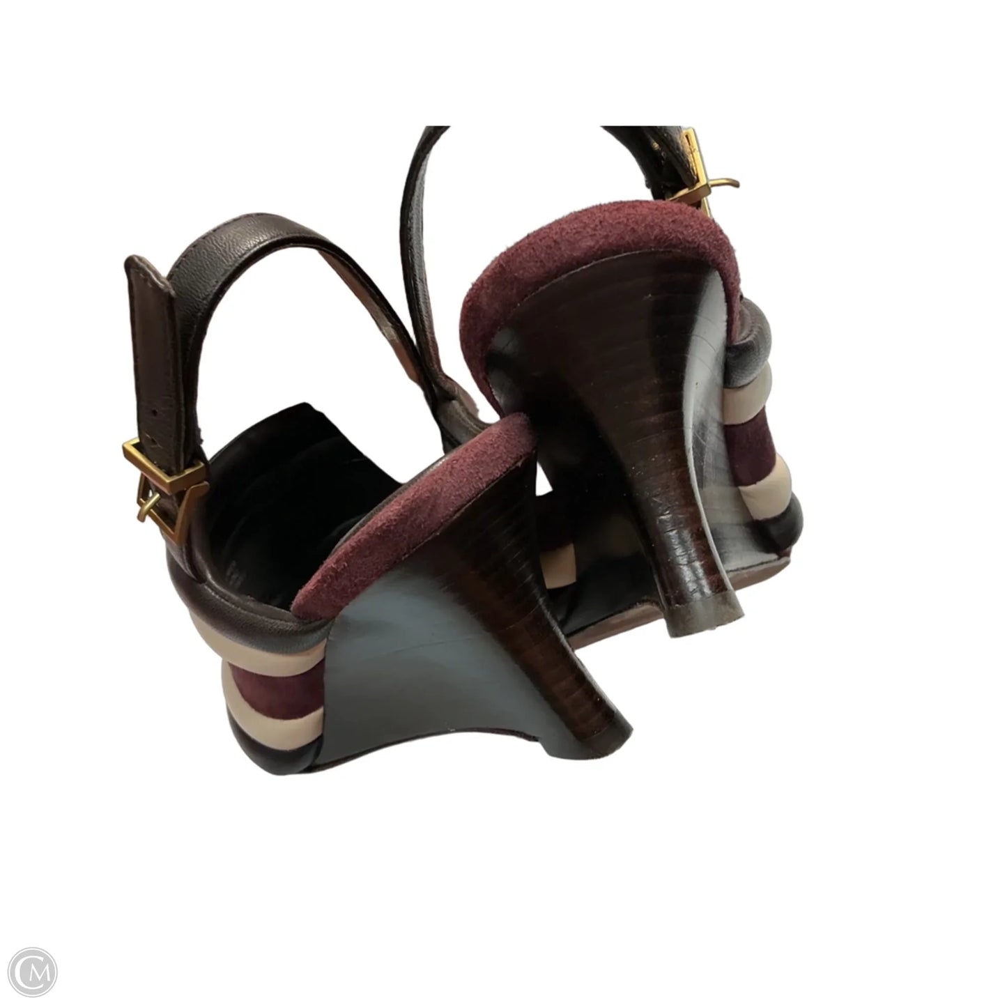 Shoes Designer By Tory Burch In Brown & Purple, Size: 6.5