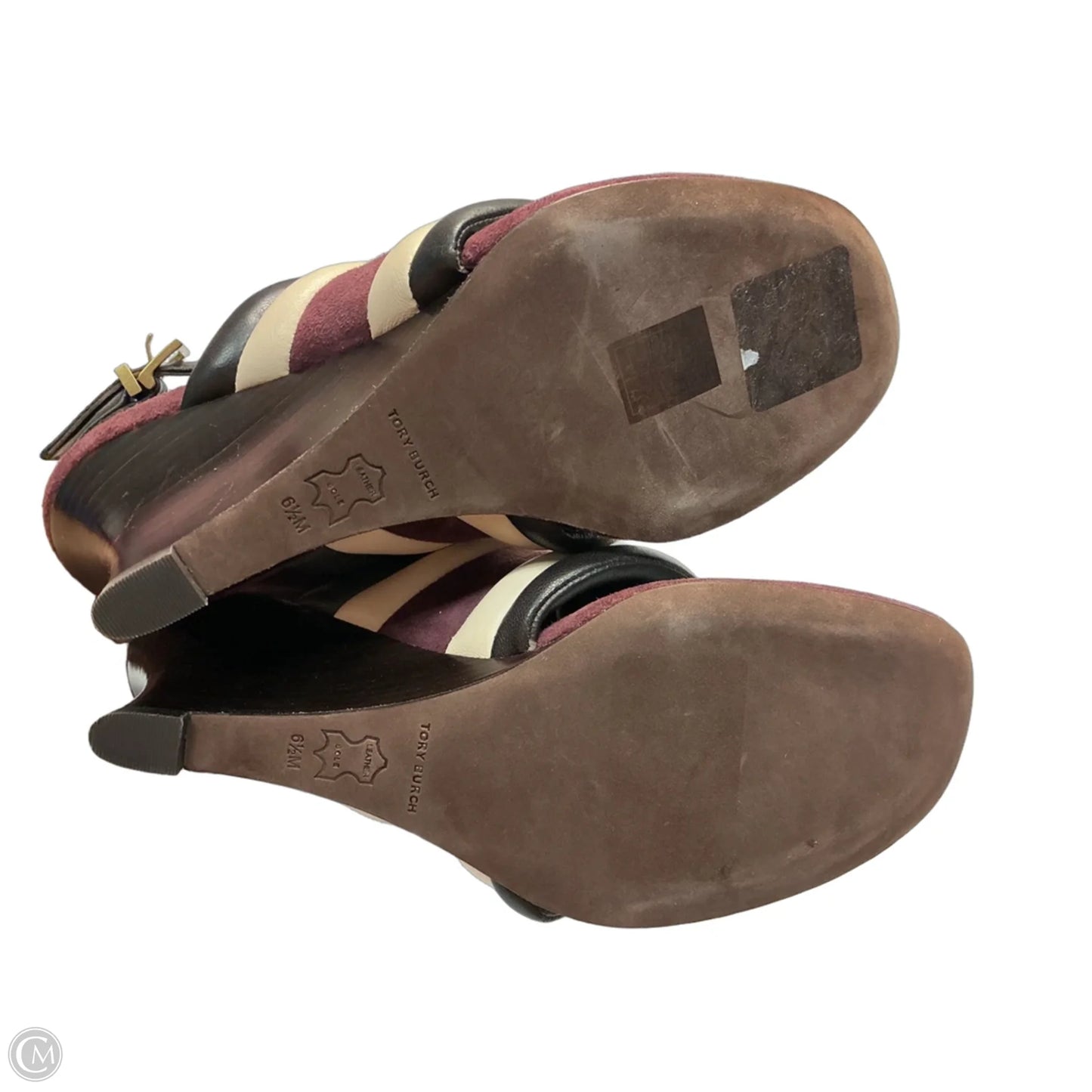 Shoes Designer By Tory Burch In Brown & Purple, Size: 6.5