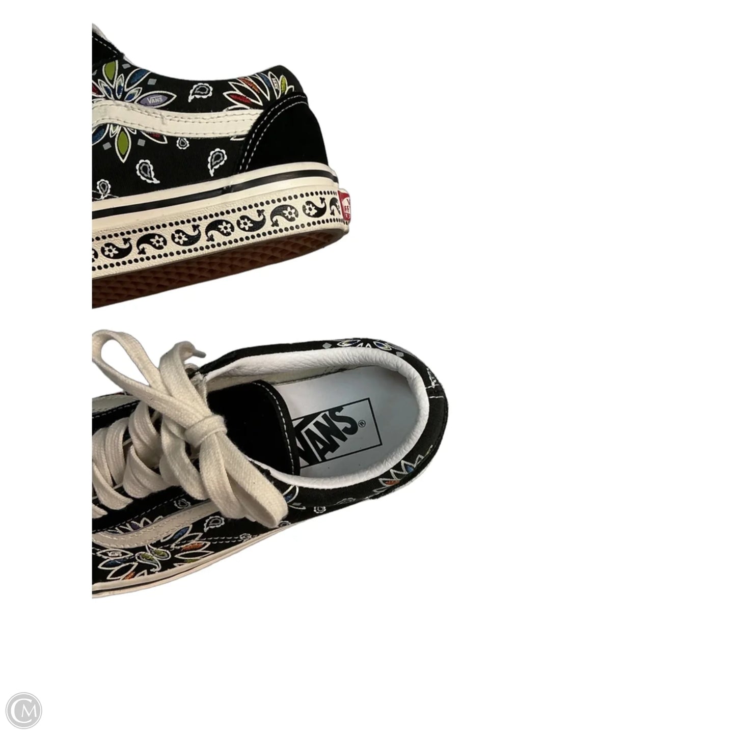 Shoes Sneakers By Vans In Black & White, Size: 7.5