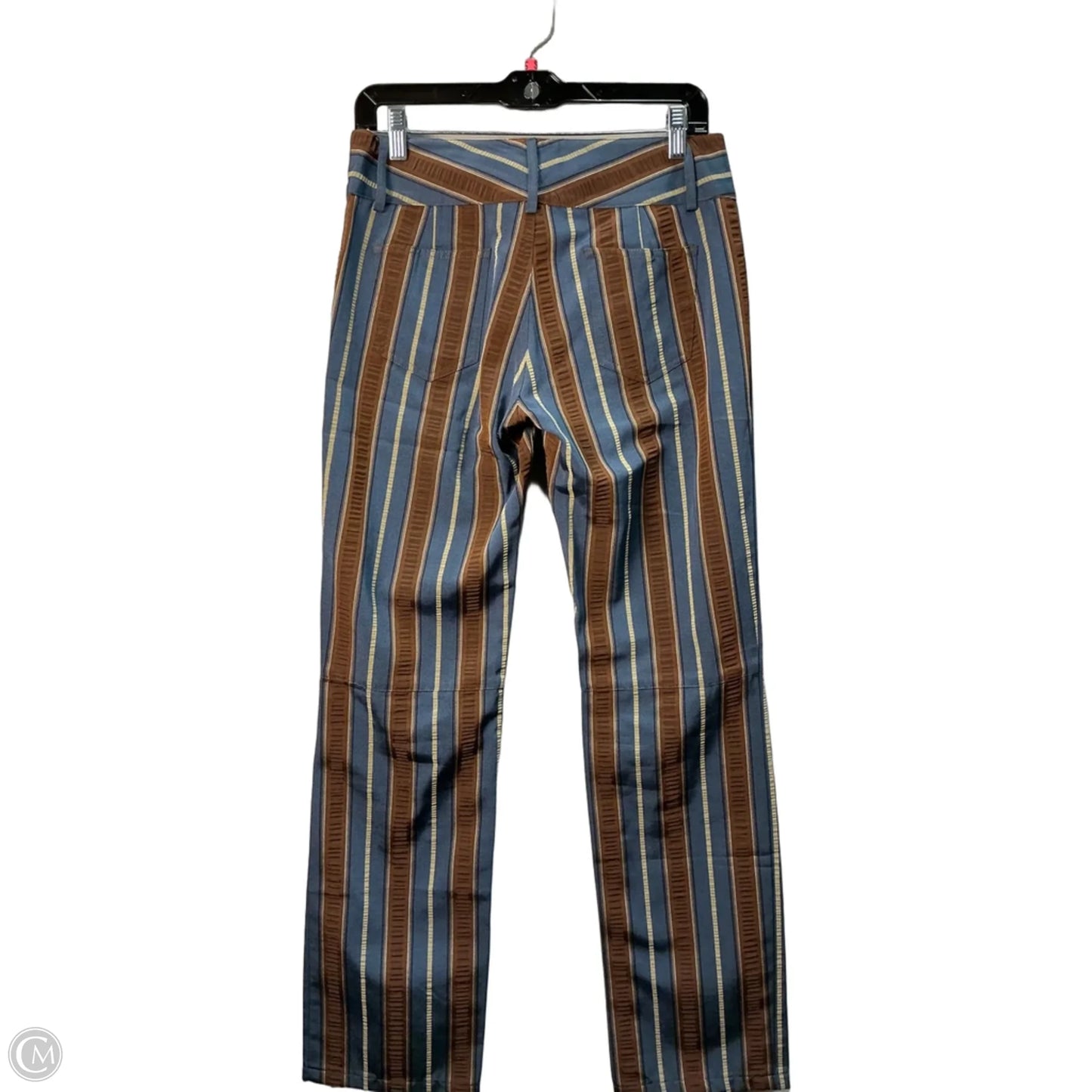 Pants Designer By Alice + Olivia In Blue & Brown, Size: 4
