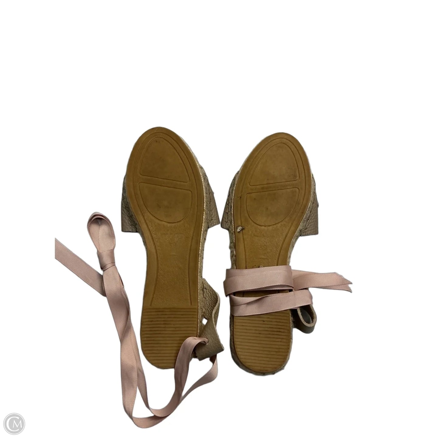 Sandals Flats By Clothes Mentor In Black & Cream, Size: 8.5