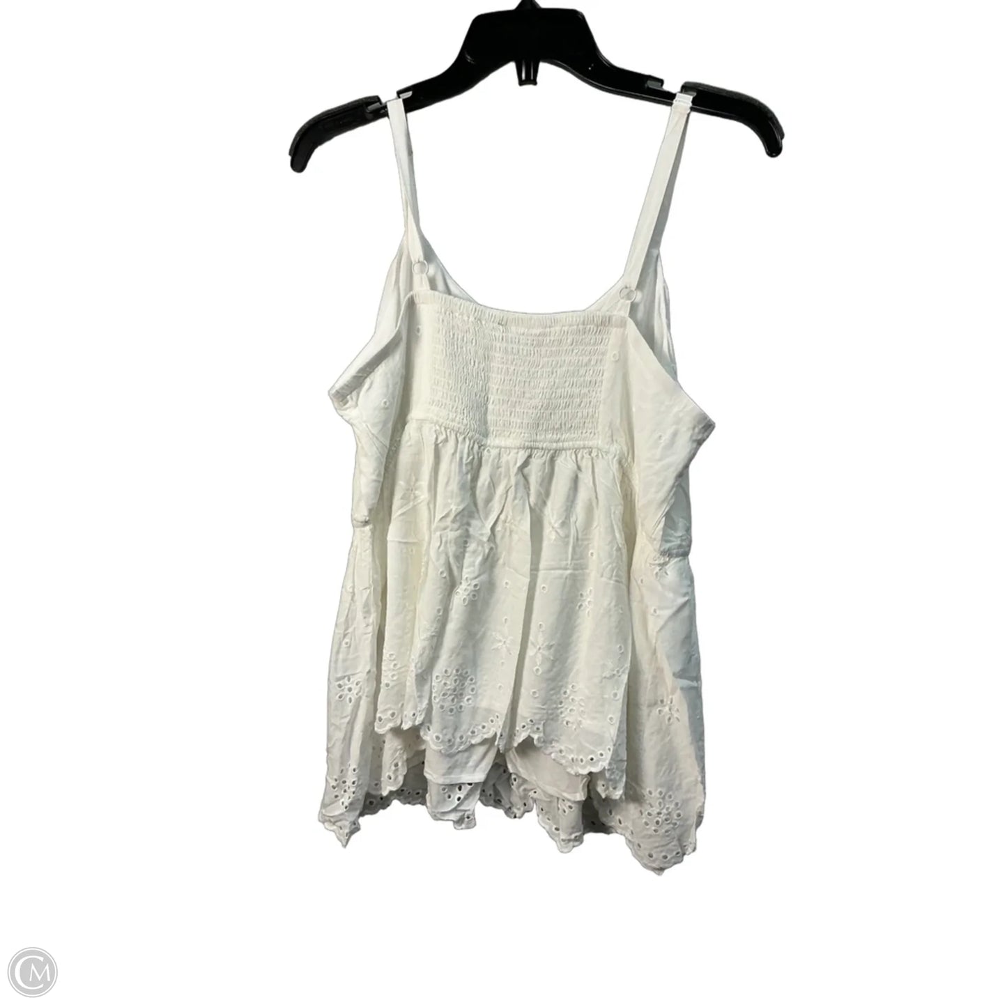 Top Sleeveless By Torrid In White, Size: L