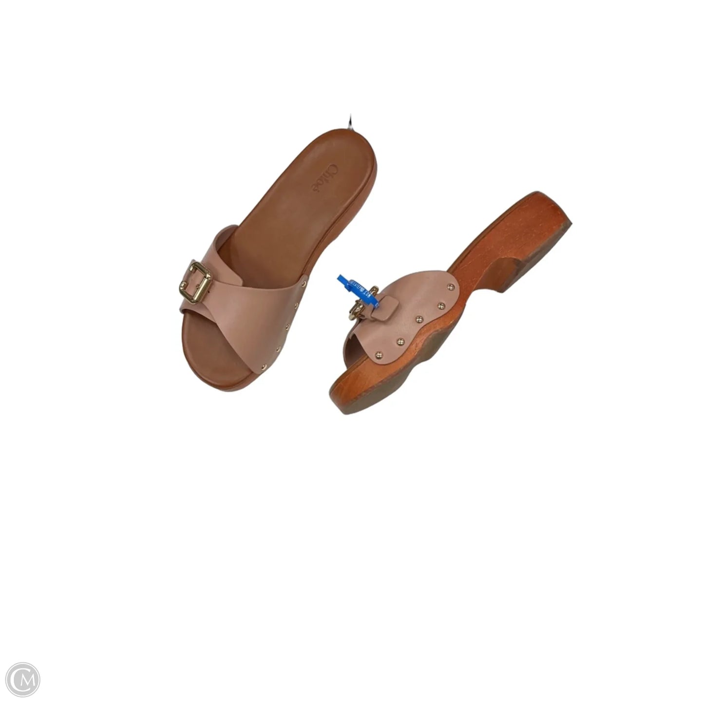 Shoes Luxury Designer By Chloe In Brown & Pink, Size: 8.5