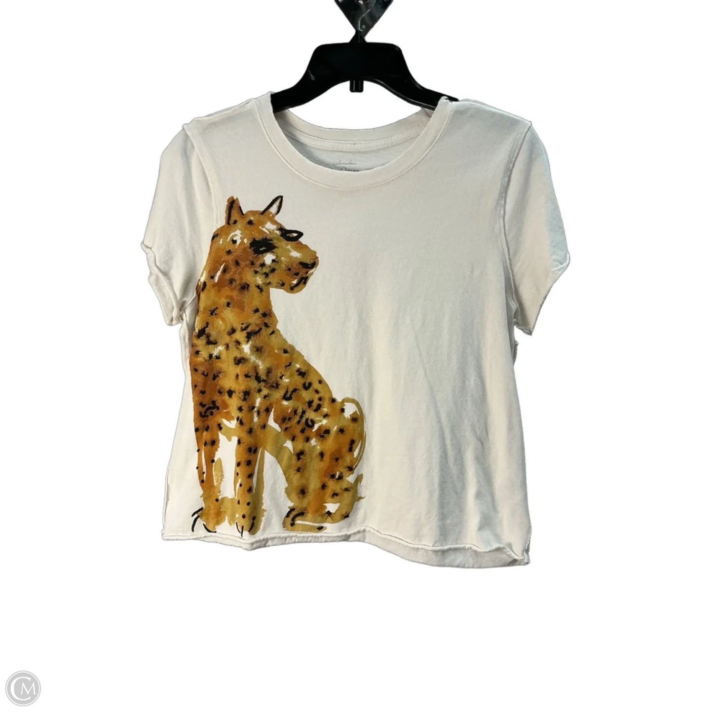 Top Short Sleeve Basic By Anthropologie In Silver