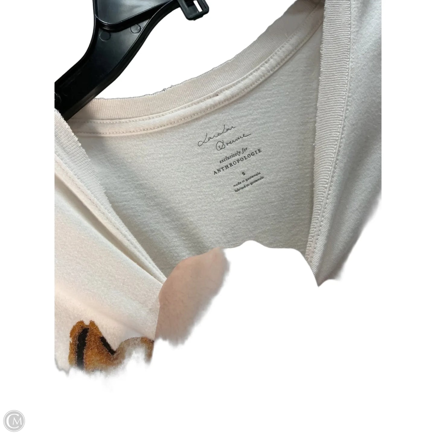 Top Short Sleeve Basic By Anthropologie In Silver