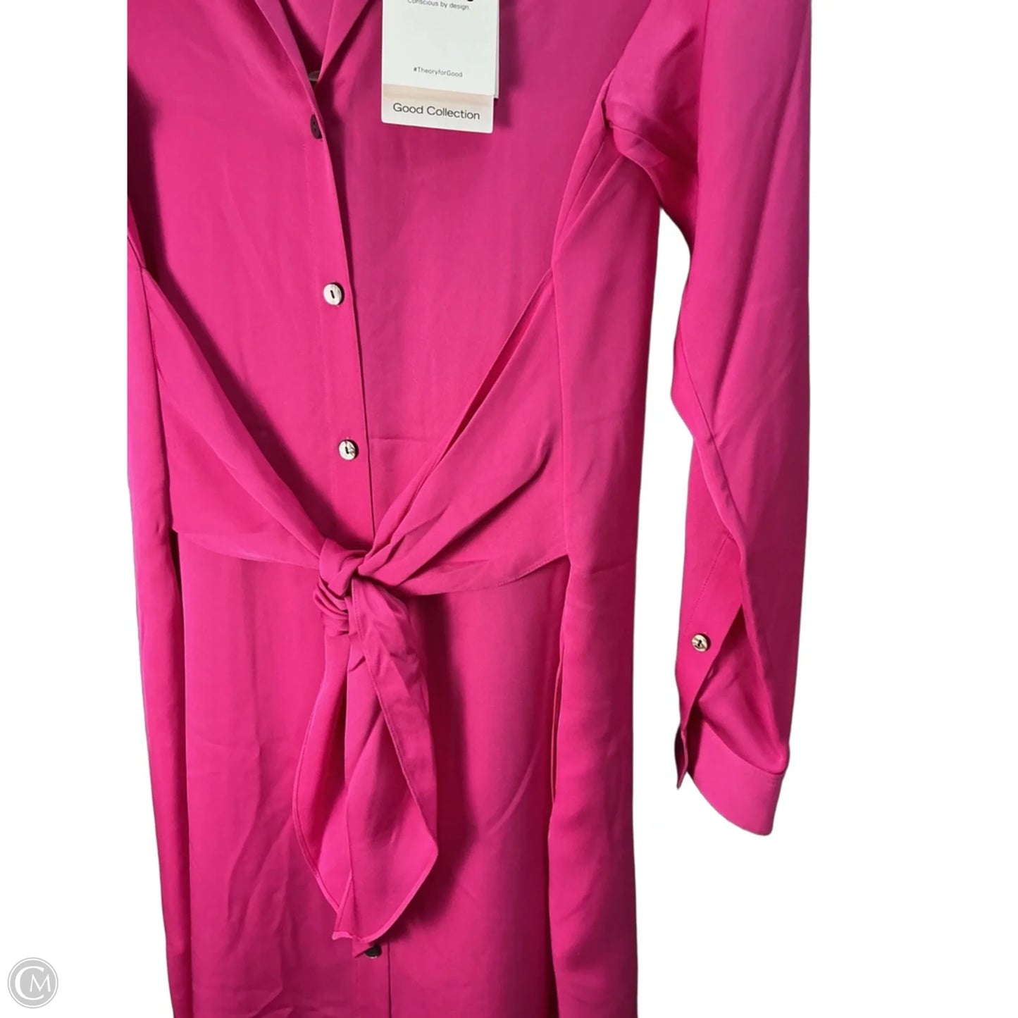Dress Party Midi By Theory In Pink & Tan, Size: S