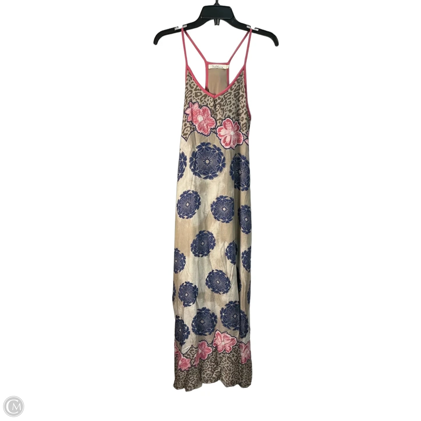 Dress Party Long By Solitaire In Blue & Tan, Size: S