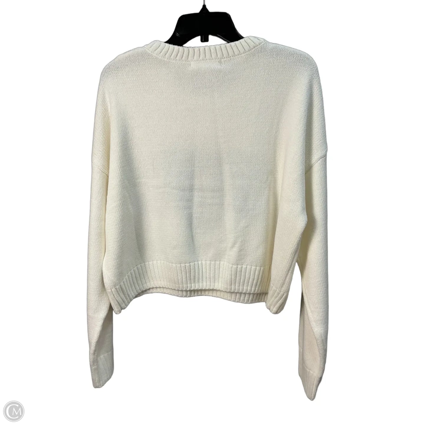 Sweater By Grayson Threads In Cream & Red, Size: Xl