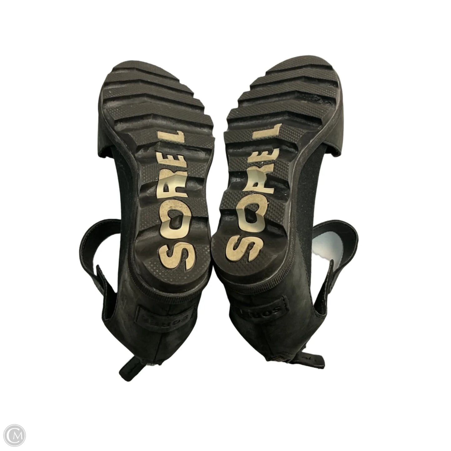 Sandals Heels Wedge By Sorel In Black, Size: 10