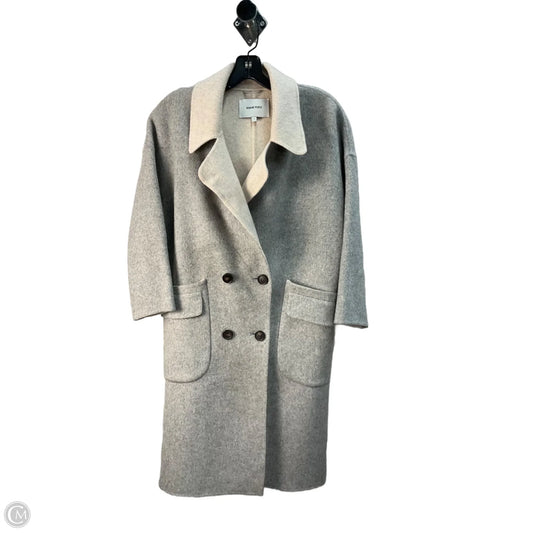 Coat Trench Coat By Cma In Grey & Tan, Size: S
