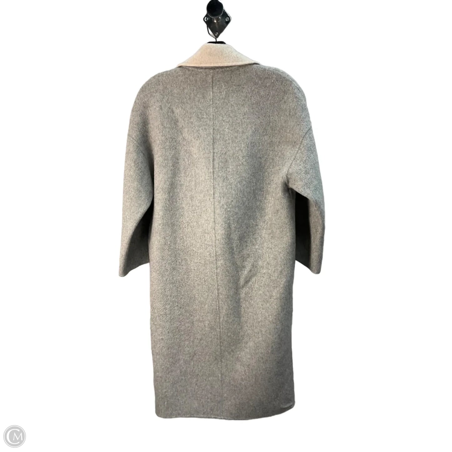 Coat Trench Coat By Cma In Grey & Tan, Size: S