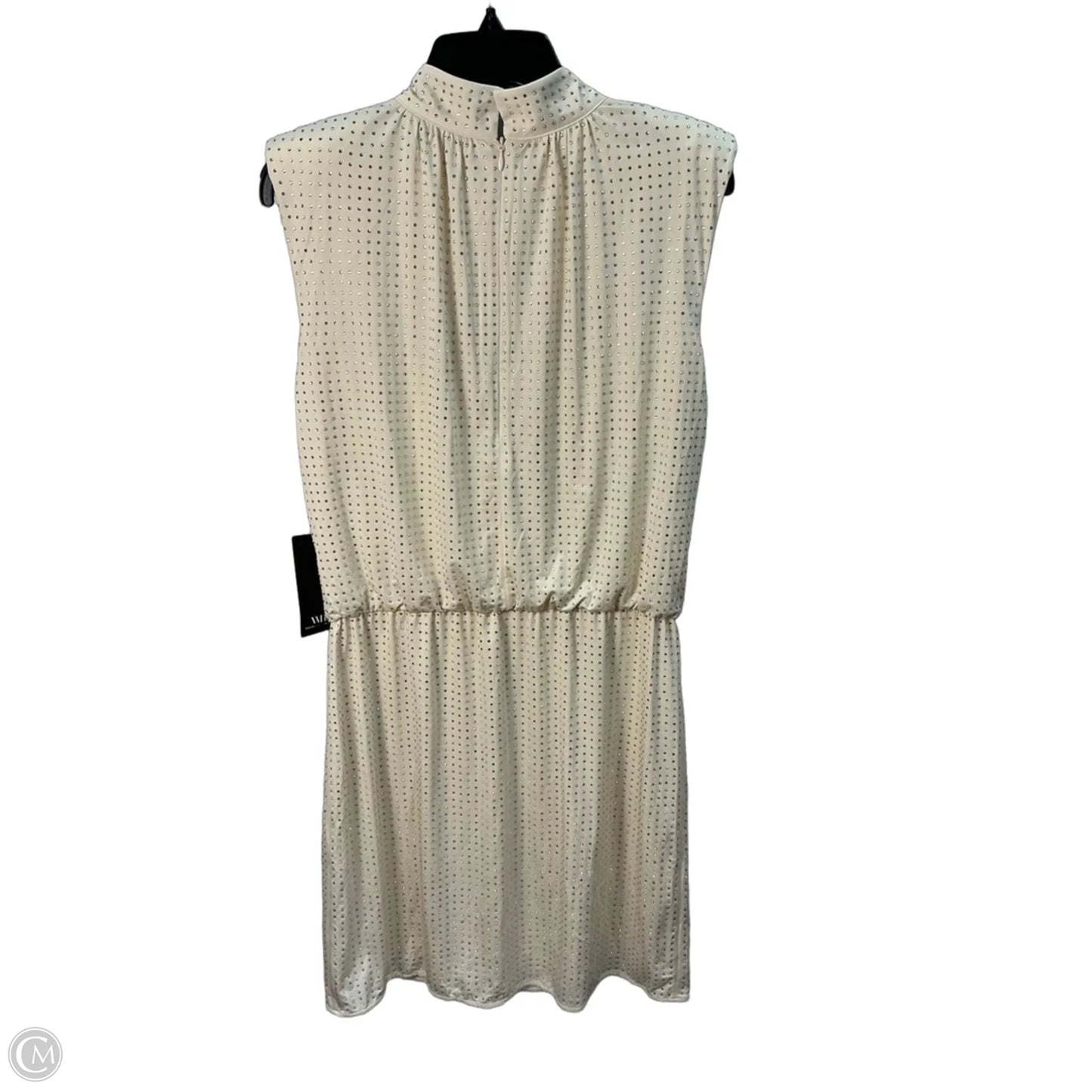 Dress Party Short By White House Black Market In Cream & Silver, Size: 8