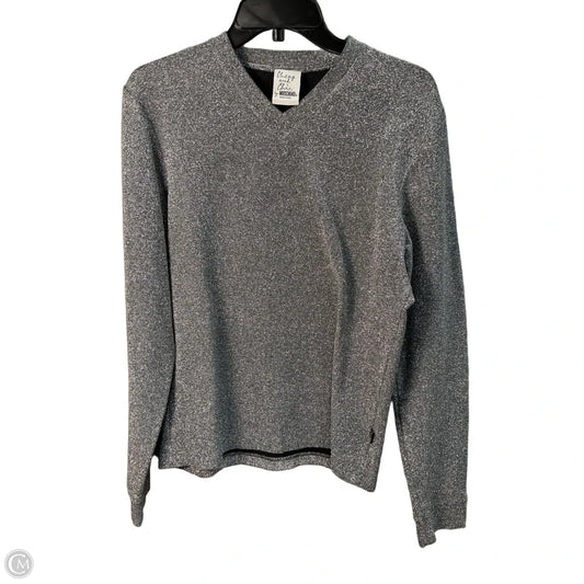 Top Long Sleeve Luxury Designer By Moschino In Silver, Size: S