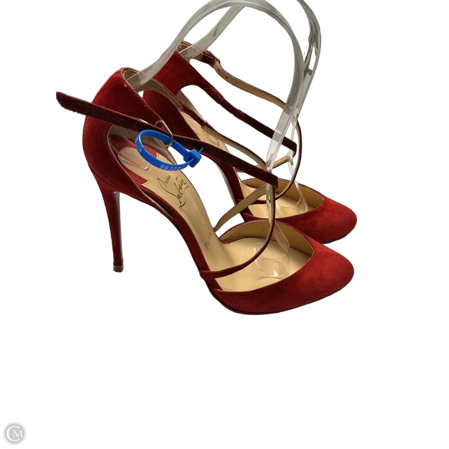 Shoes Luxury Designer By Christian Louboutin In Red, Size: 6.5