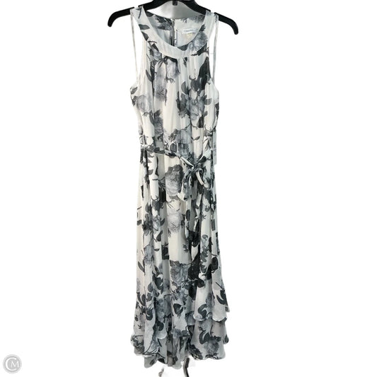 Dress Party Long By Calvin Klein In Black & White, Size: M