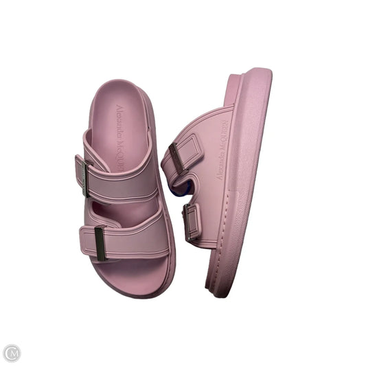 Sandals Luxury Designer By Alexander Mcqueen In Pink, Size: 7.5