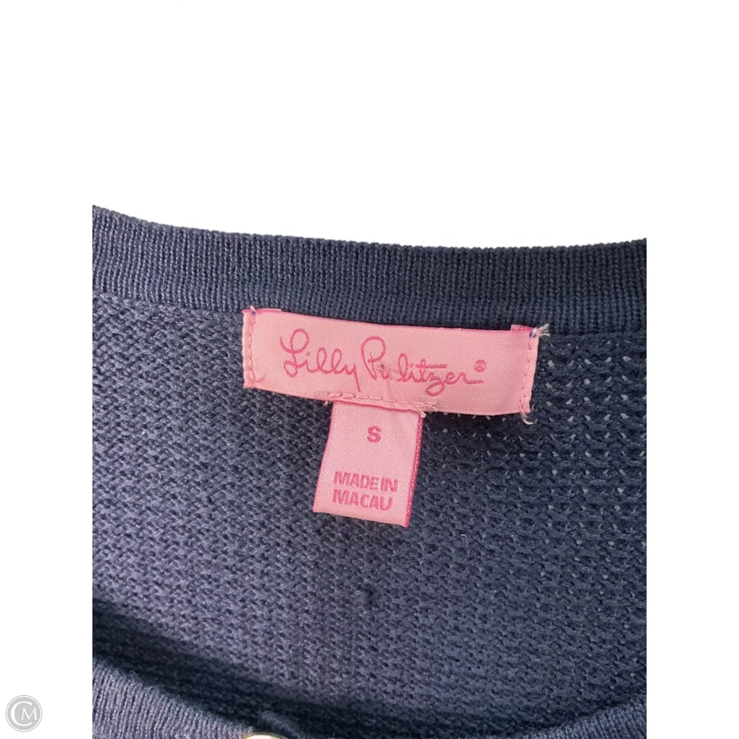 Top Long Sleeve Designer By Lilly Pulitzer In Navy, Size: S