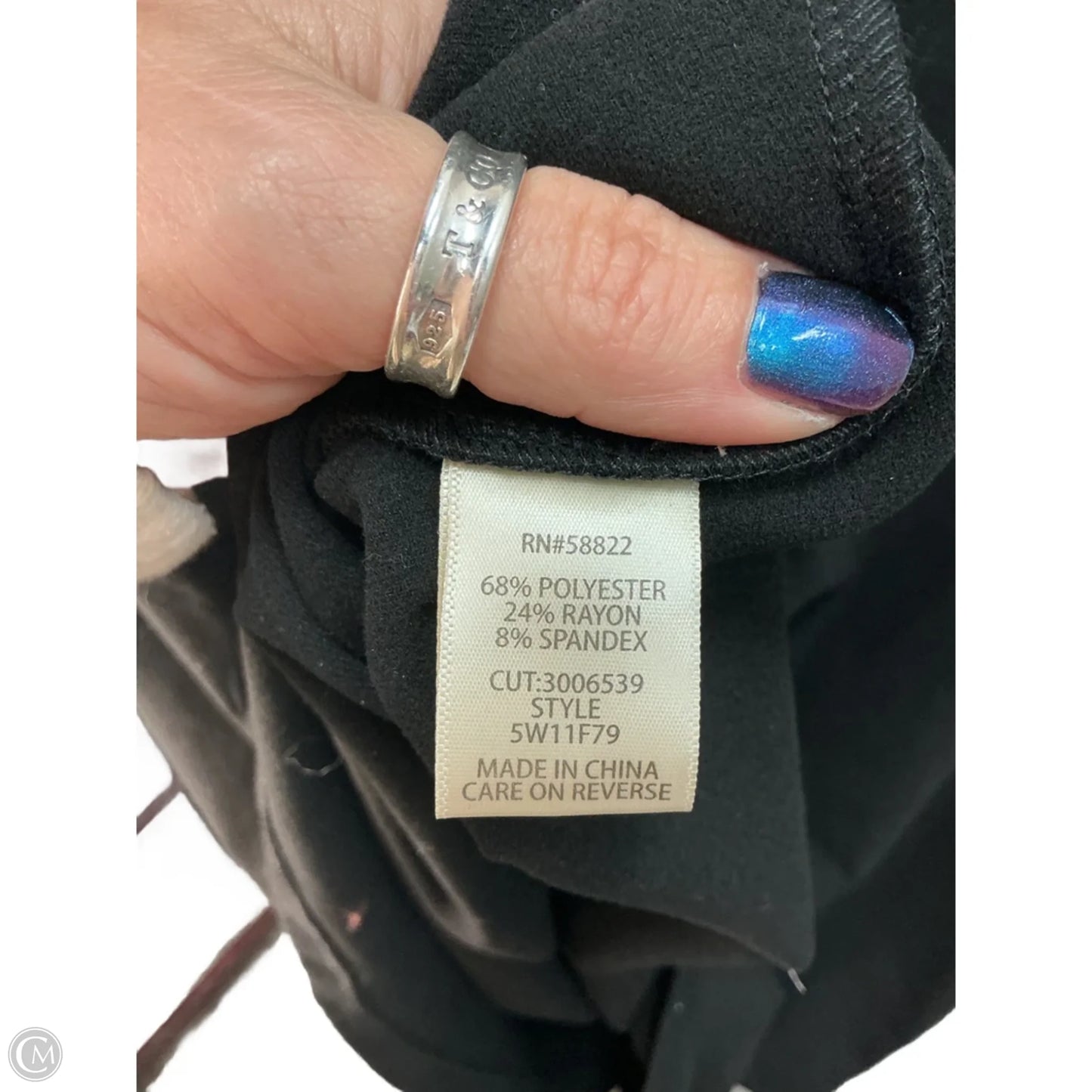 Top Long Sleeve By Max Studio In Black, Size: 1x