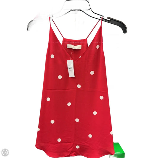 Top Sleeveless By Loft In Red & White, Size: Xs