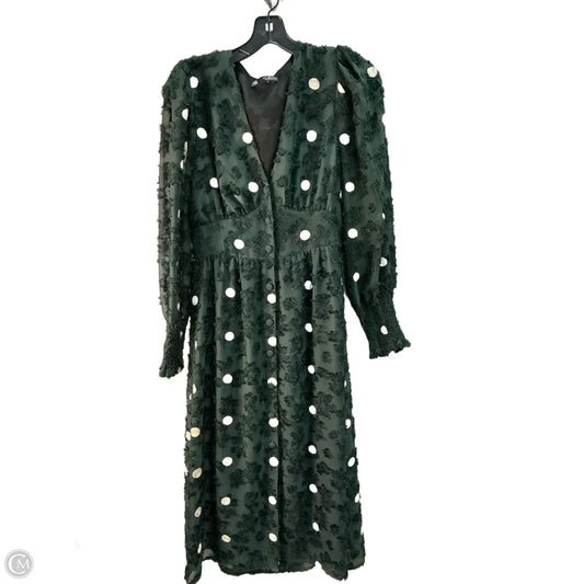Dress Party Long By Zara In Green & White, Size: S