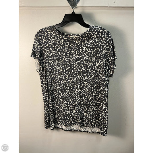Top Short Sleeve By Marine Layer In Black & Cream, Size: M