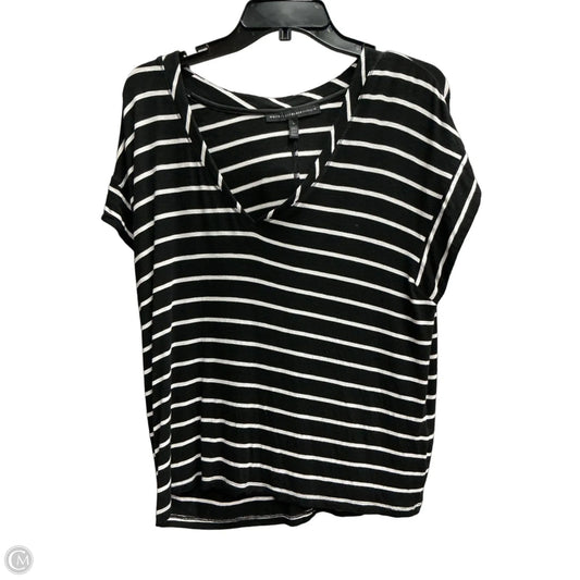 Top Short Sleeve By White House Black Market In Striped Pattern, Size: L