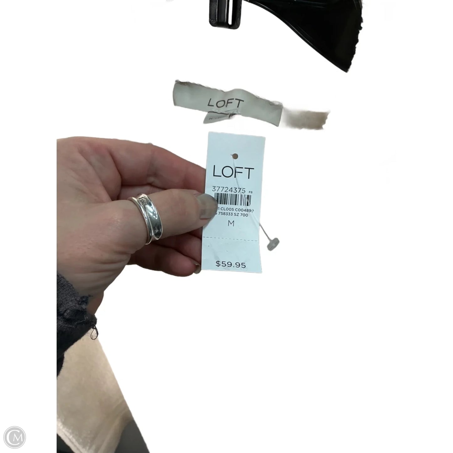 Top Long Sleeve By Loft In Cream, Size: M