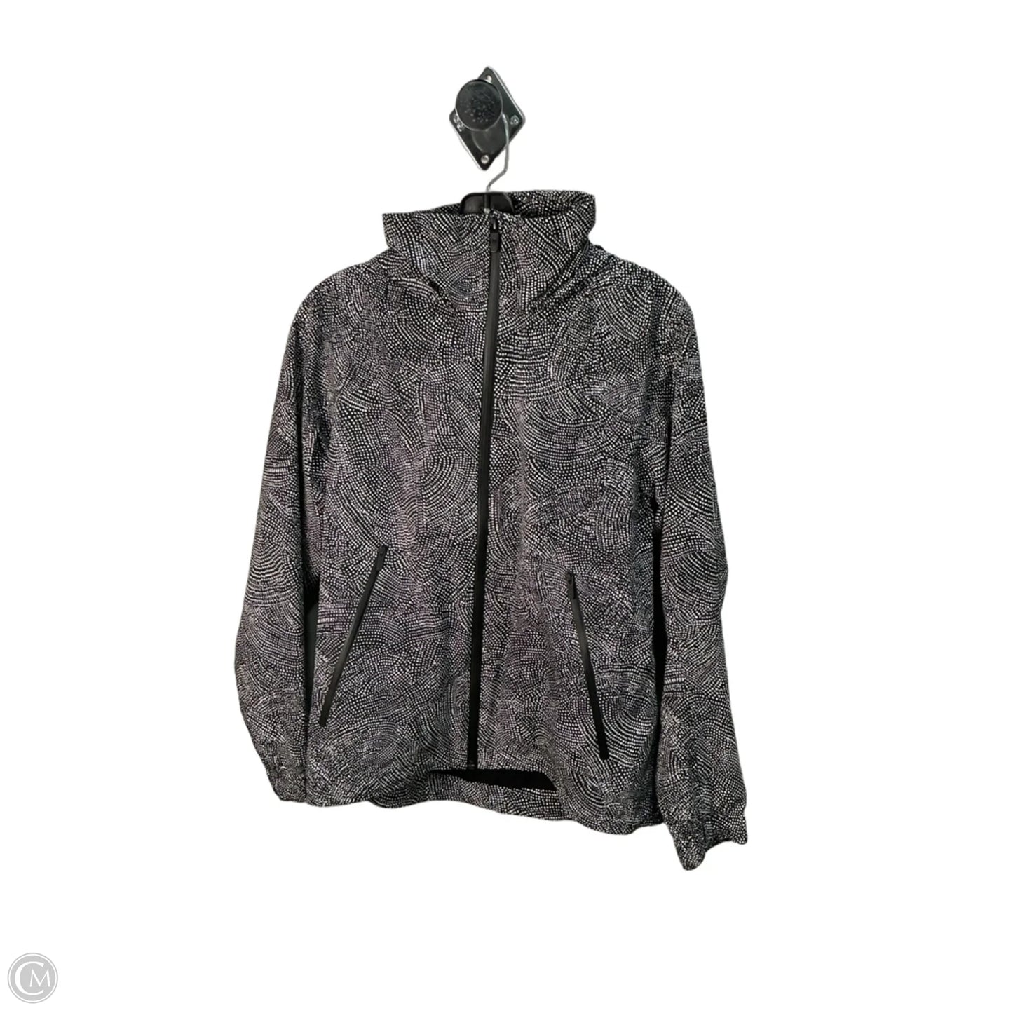 Jacket Windbreaker By Lululemon In Black & White, Size: 6