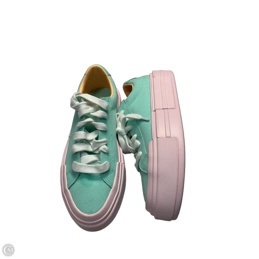 Shoes Flats By Converse In Green & Pink, Size: 10