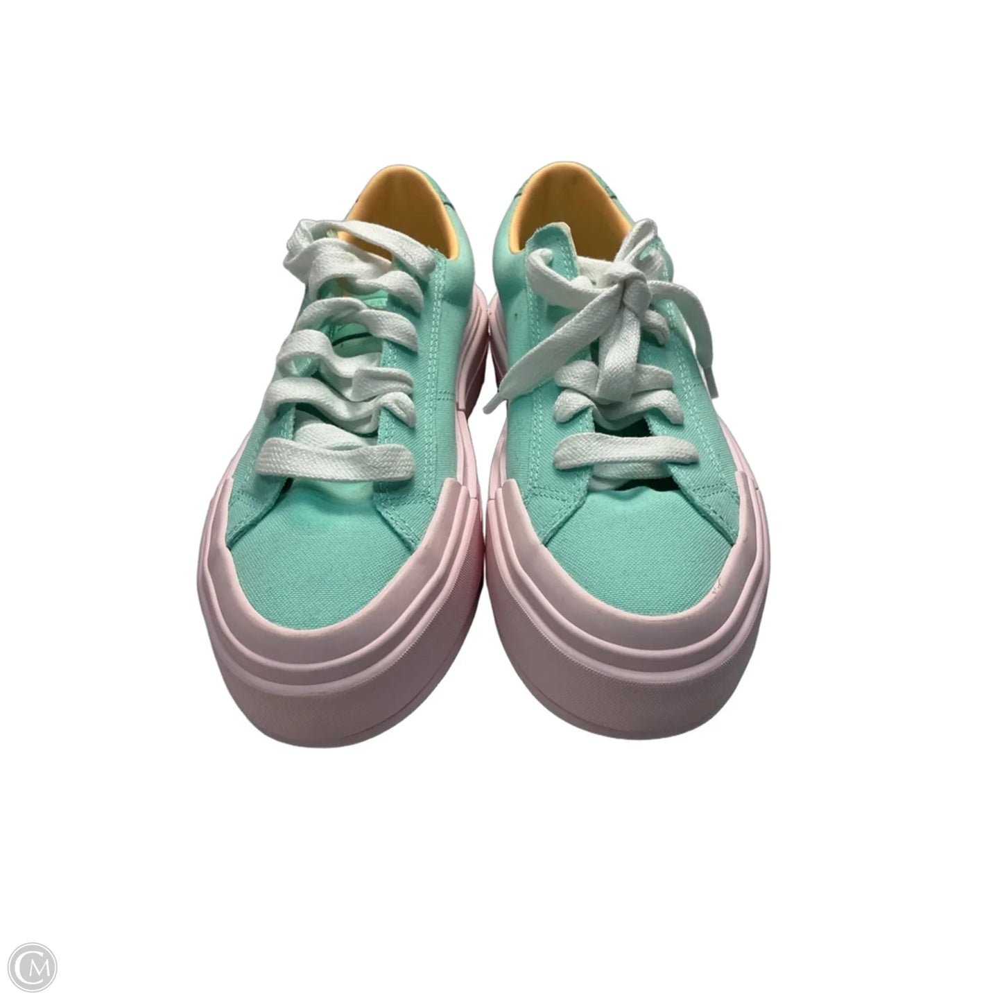 Shoes Flats By Converse In Green & Pink, Size: 10
