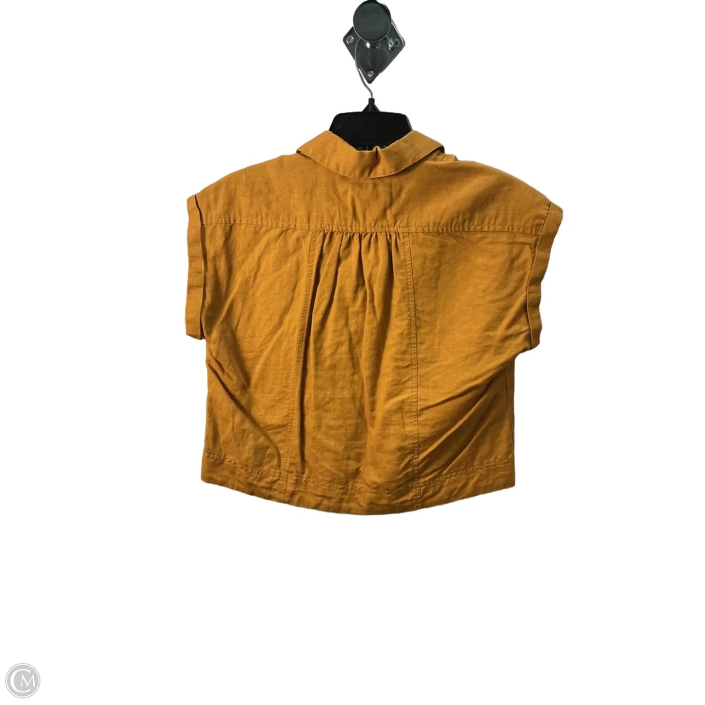 Top Short Sleeve By Anthropologie In Bronze, Size: Xs