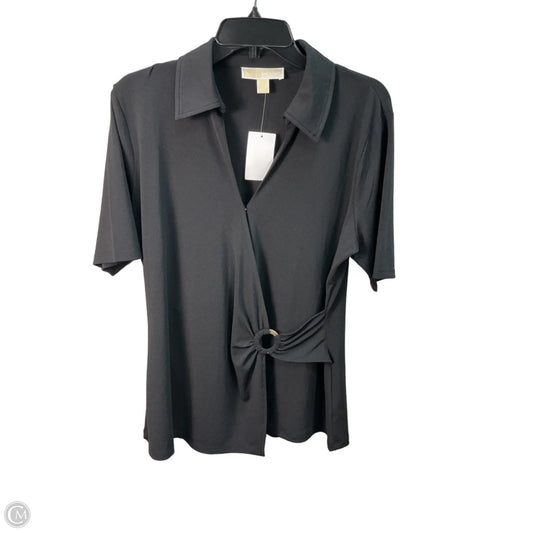 Top Short Sleeve Designer By Michael Kors In Black, Size: L