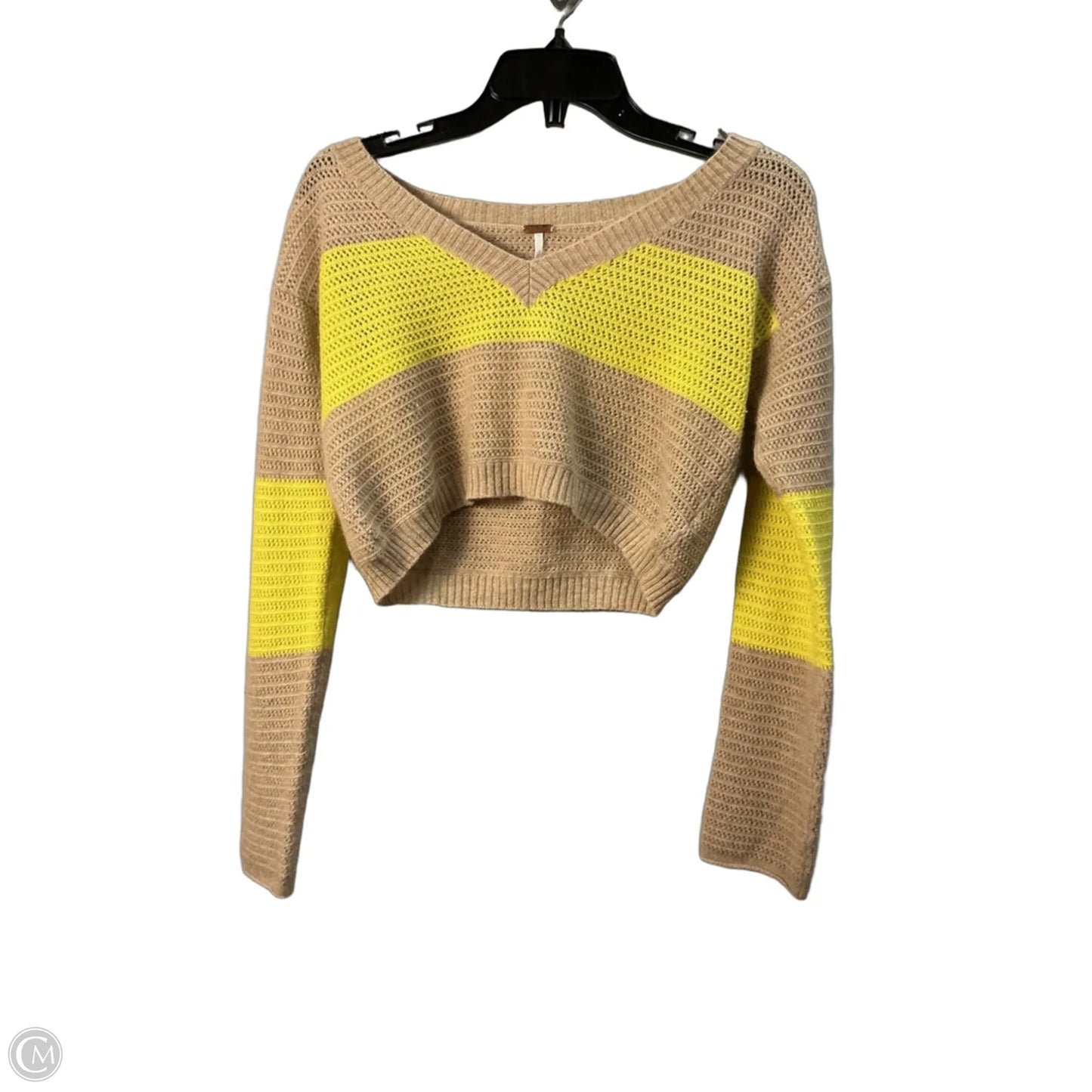 Sweater By Free People In Tan & Yellow, Size: Xs