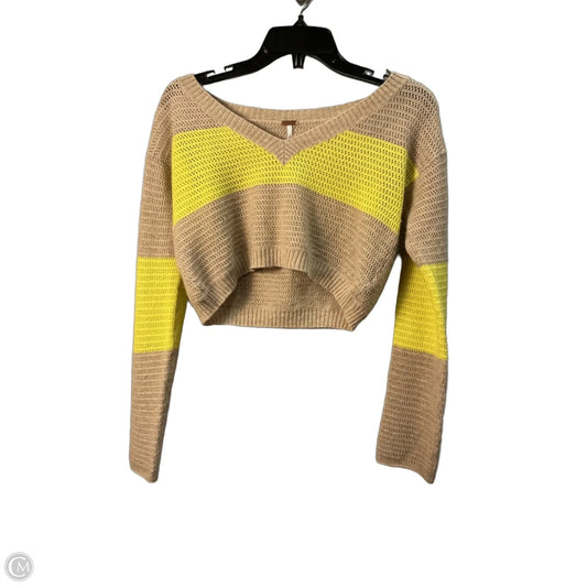 Sweater By Free People In Tan & Yellow, Size: Xs