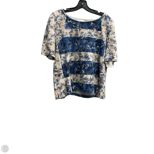 Top Short Sleeve By Anthropologie In Multi-colored, Size: L