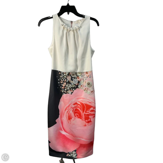 Dress Casual Midi By Ted Baker In Floral Print, Size: S