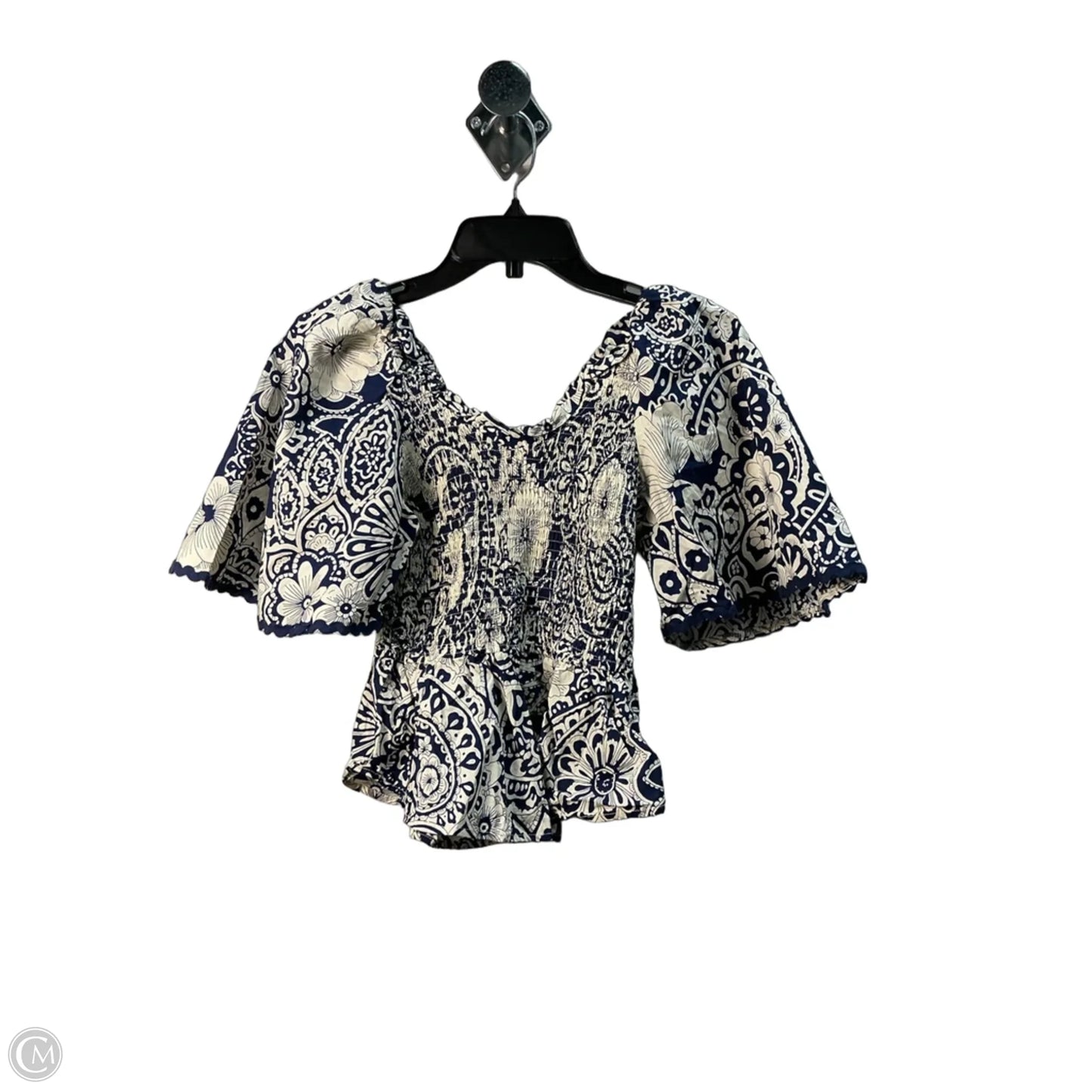 Top Short Sleeve By Clothes Mentor In Floral Print, Size: S
