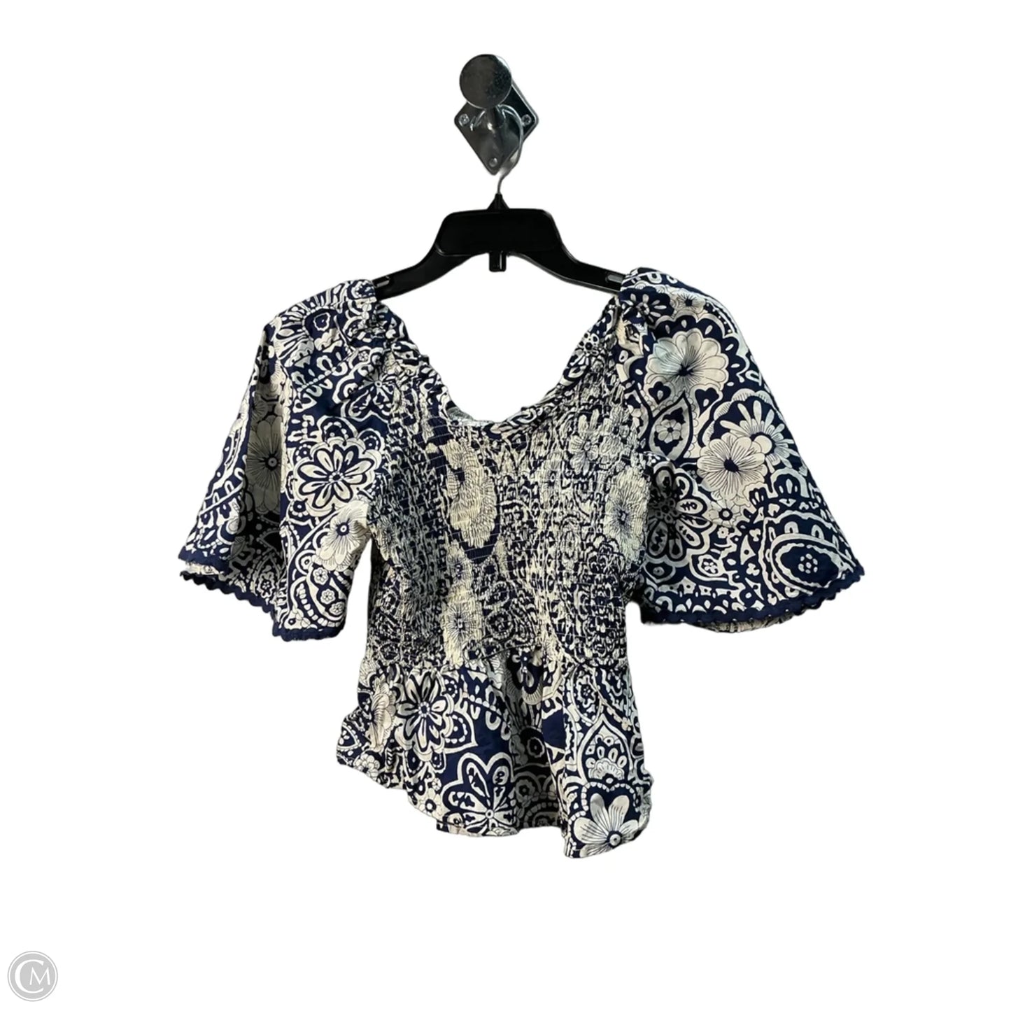 Top Short Sleeve By Clothes Mentor In Floral Print, Size: S