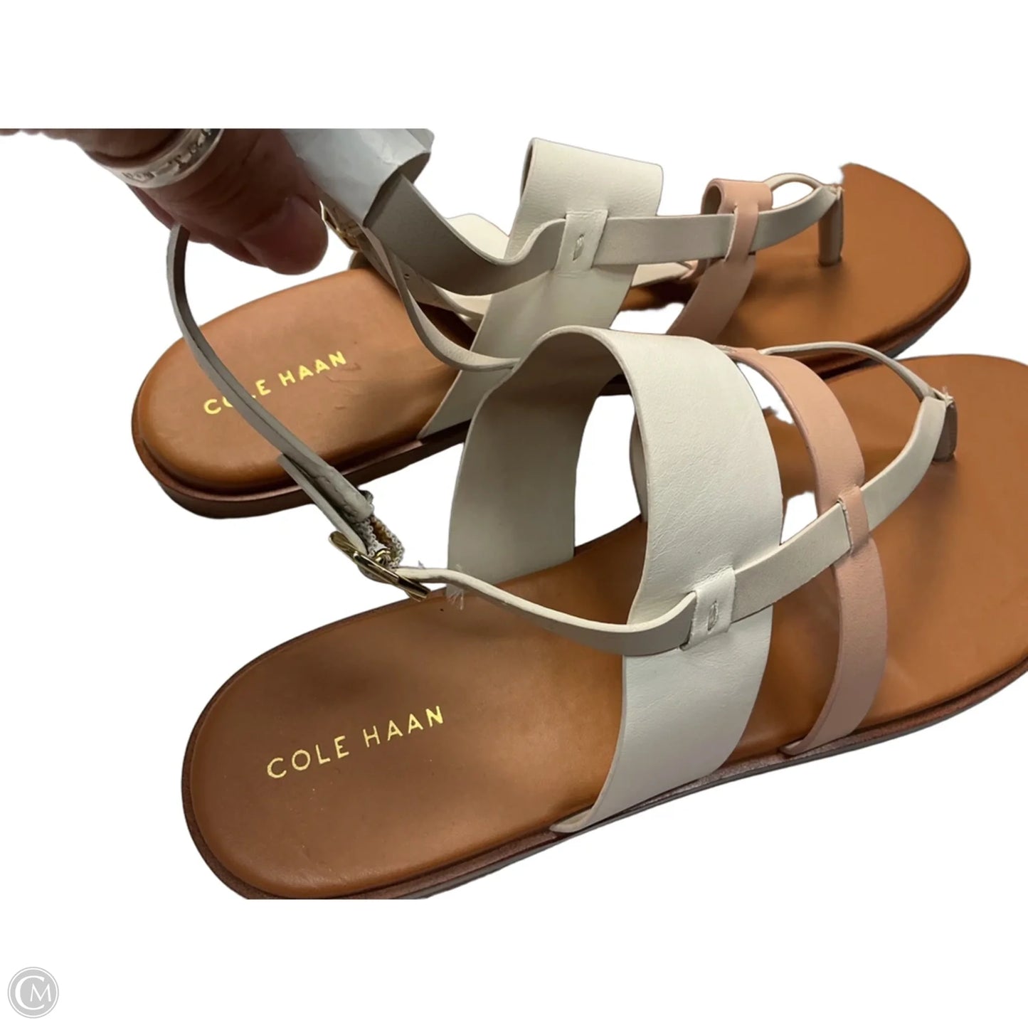 Sandals Flats By Cole-haan In Cream & Pink, Size: 11