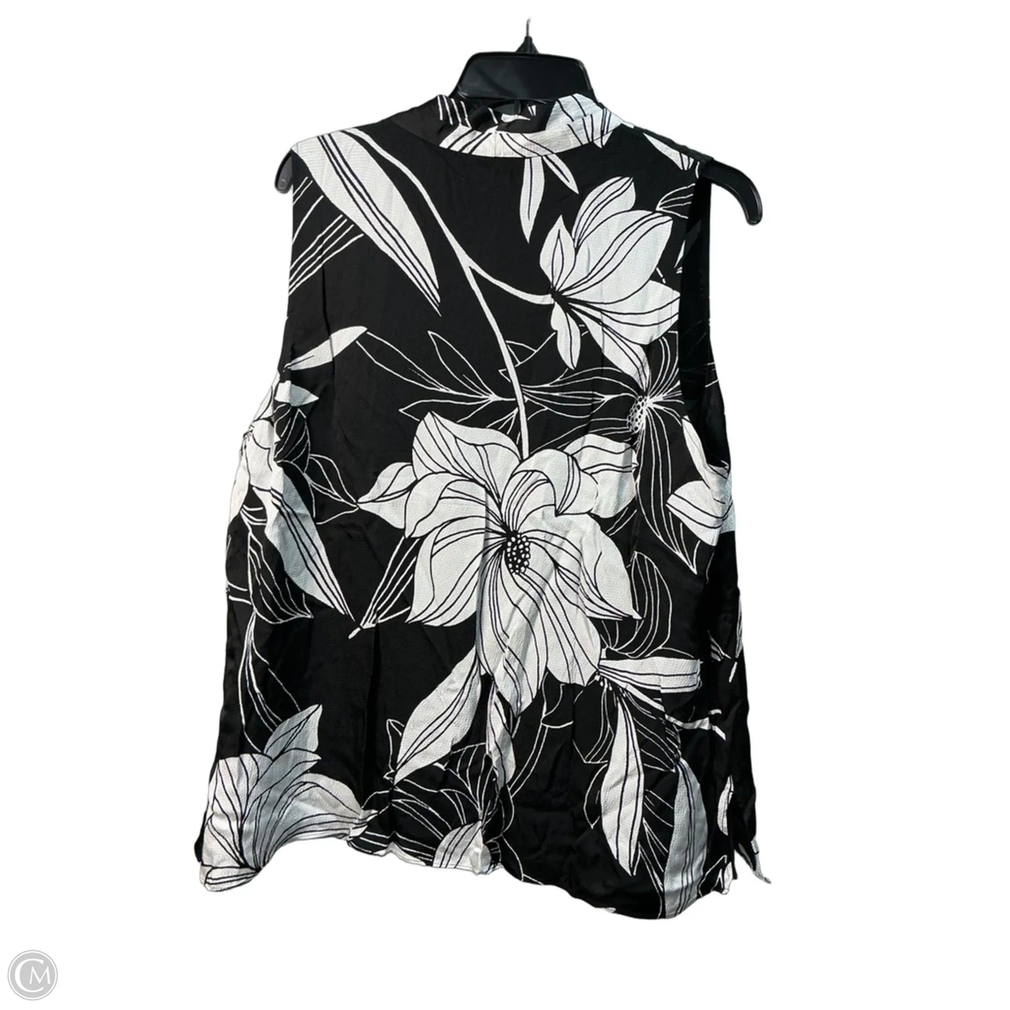 Top Sleeveless By White House Black Market In Black & White, Size: Xl