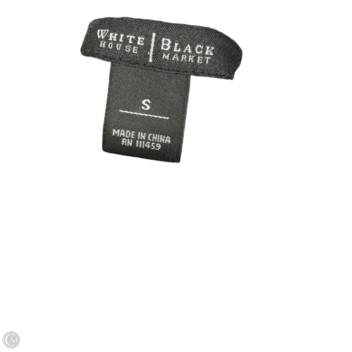 Top Short Sleeve By White House Black Market In Black & White, Size: S