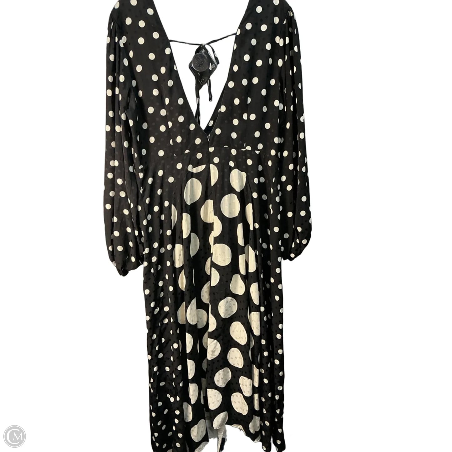 Dress Casual Maxi By Top Shop In Black & Cream, Size: 12