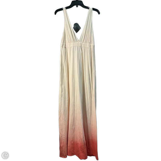 Dress Casual Maxi By Clothes Mentor In Orange & White, Size: S