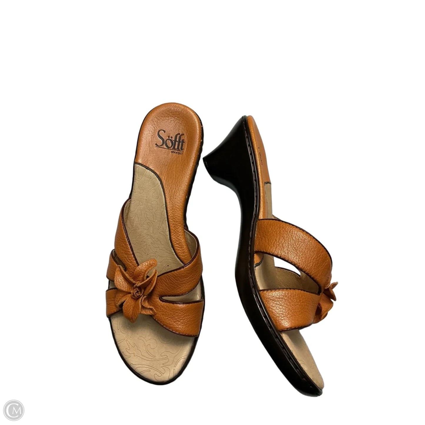 Sandals Flats By Sofft In Orange, Size: 8