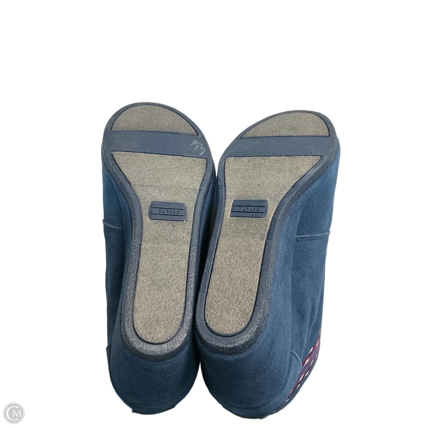 Shoes Heels Wedge By Toms In Blue, Size: 9